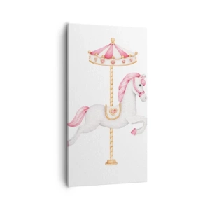 Schilderen op canvas - Hij raakte de grond rennend - 55x100 cm