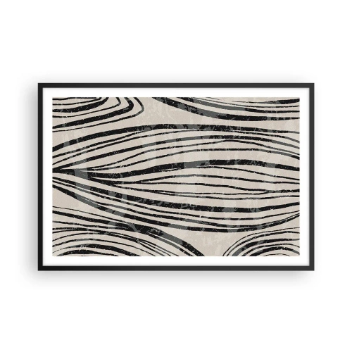 Poster in een zwarte lijst - Lijnoverstromingsvlakte - 91x61 cm