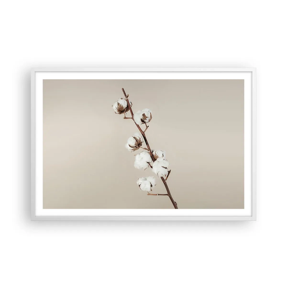 Poster in een witte lijst - Aan de bron van zachtheid - 91x61 cm