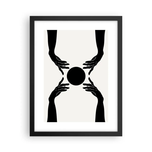 Poster in een zwarte lijst - Geheim teken - 30x40 cm