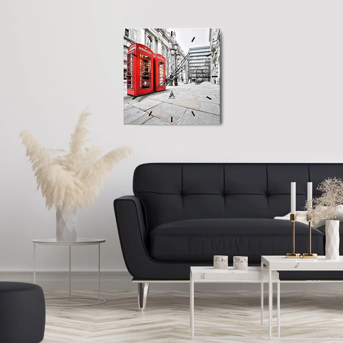 Wandklok - Klok - Welkom in Londen - 40x40 cm