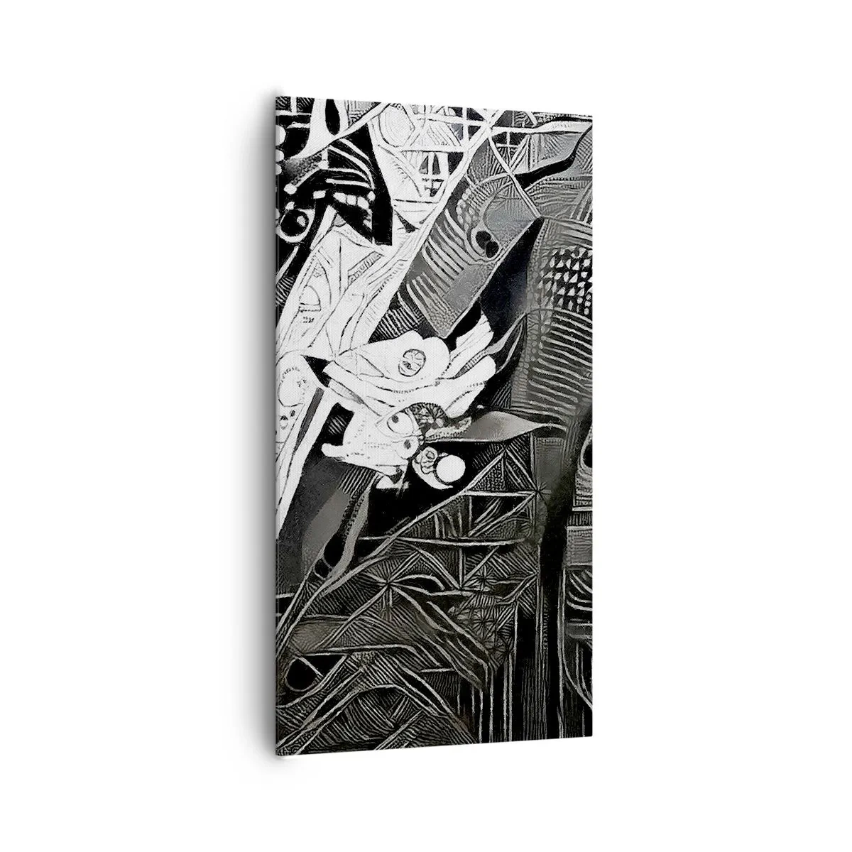 Schilderen op canvas - Alleen een ogenschijnlijk grijze man - 65x120 cm