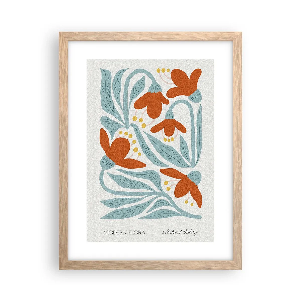 Een poster in een licht eiken lijst - Naar de aarde, naar de zon - 30x40 cm