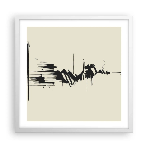 Poster in een witte lijst - Overhaaste abstractie - 50x50 cm