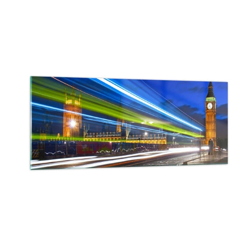 Schilderen op glas - Onder toeziend oog van Big Ben - 100x40 cm