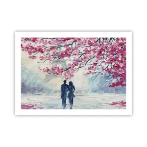 Poster - Een romantische wandeling - 70x50 cm