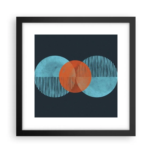 Poster in een zwarte lijst - Symmetrische compositie - 30x30 cm