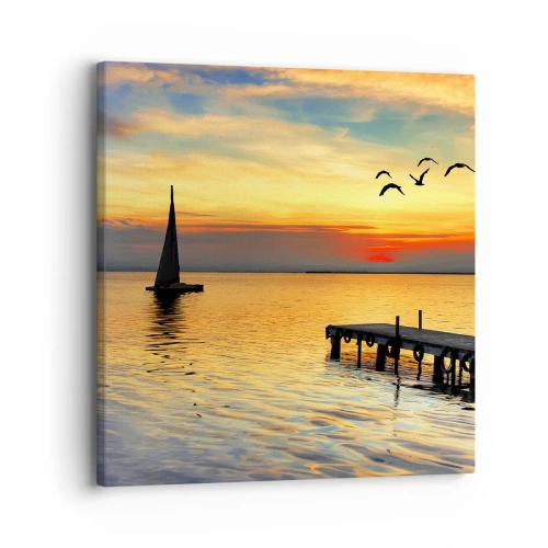 Schilderen op canvas - De avonden keren terug - 30x30 cm