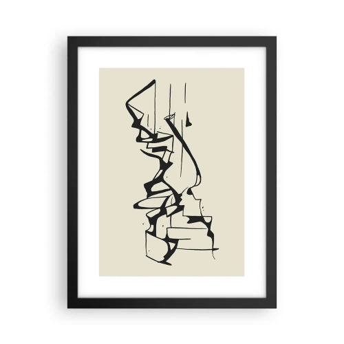 Poster in een zwarte lijst - Misschien een landschap - 30x40 cm