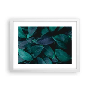 Poster in een witte lijst - Groen op zichzelf - 40x30 cm