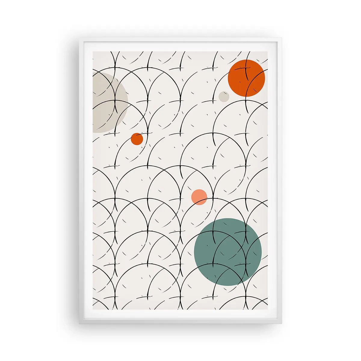 Poster in een witte lijst - In de pop-art-sfeer - 70x100 cm