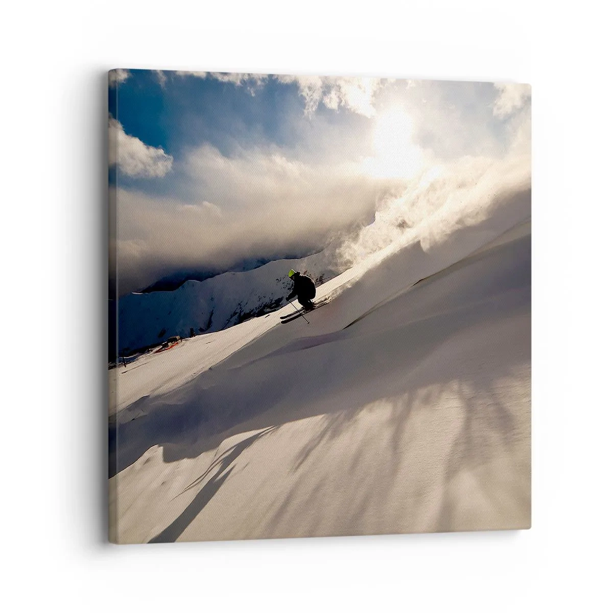 Schilderen op canvas - Berguitdaging genomen - 30x30 cm