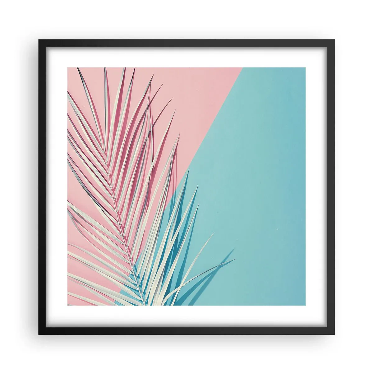 Poster in een zwarte lijst - Tropische impressie - 50x50 cm