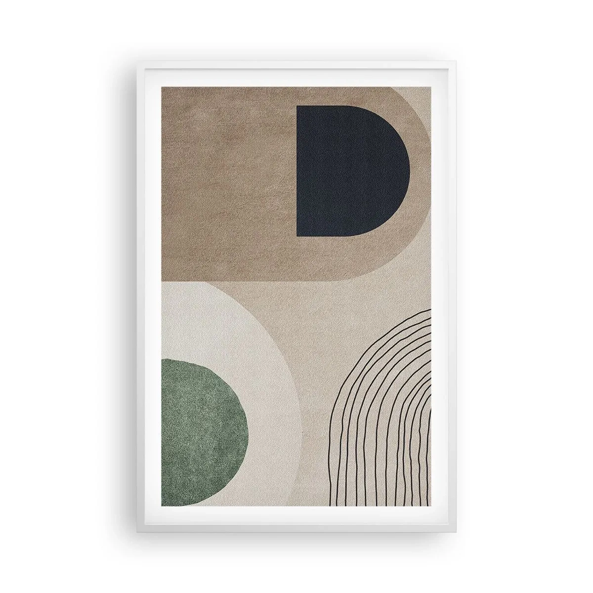 Poster in een witte lijst - De zachtheid van het ovaal - 61x91 cm