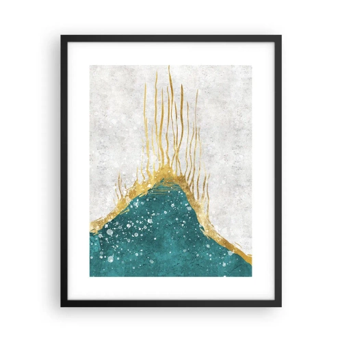 Poster in een zwarte lijst - Gouden vloed - 40x50 cm
