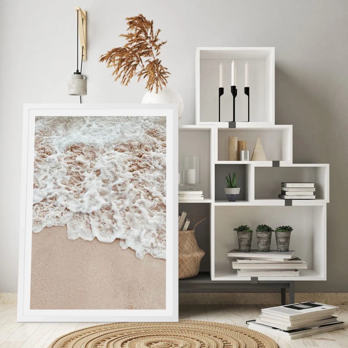 Poster in een witte lijst - Ben zo terug - 50x70 cm