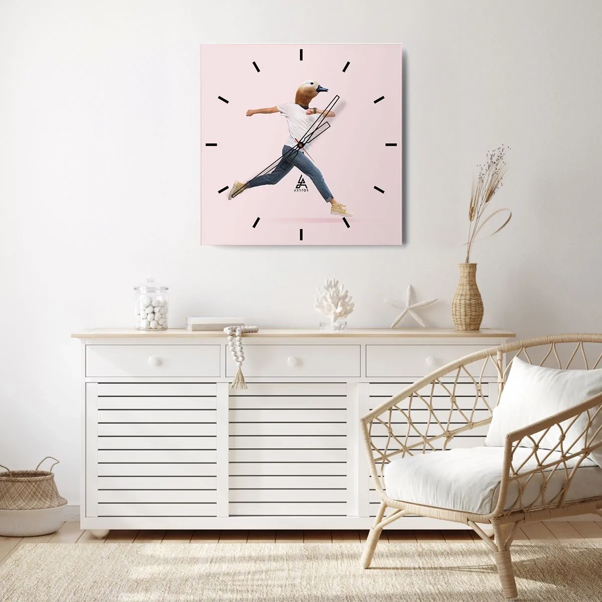 Wandklok - Klok - Een snufje absurditeit - 30x30 cm