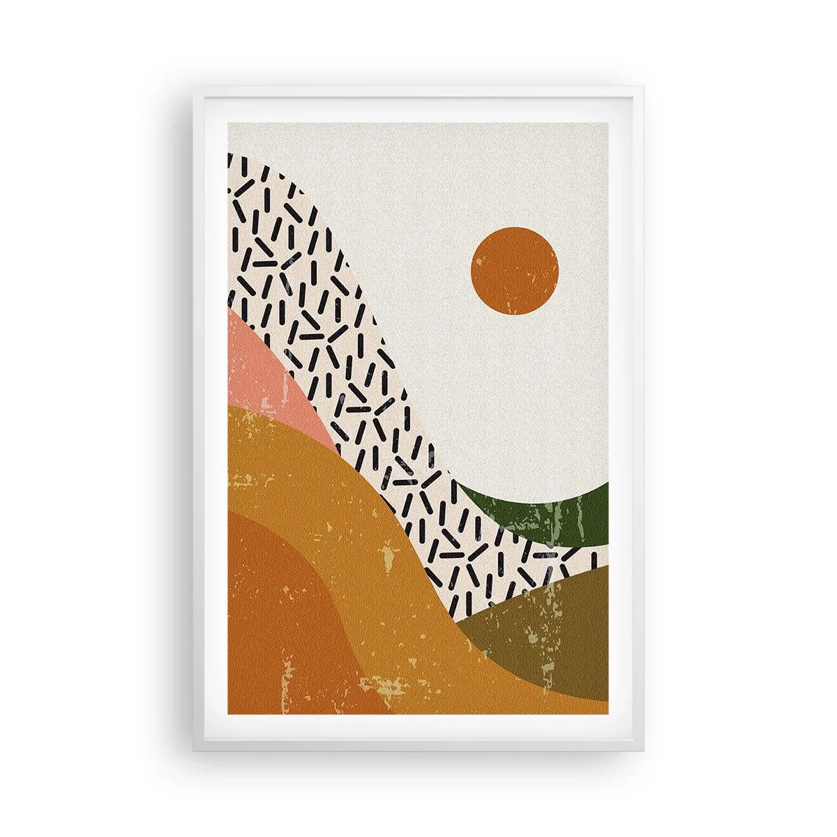 Poster in een witte lijst - Zonne-abstractie - 61x91 cm