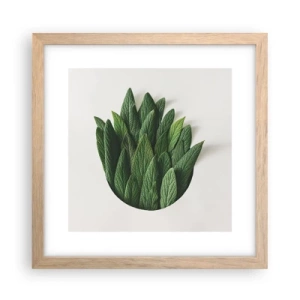 Een poster in een licht eiken lijst - Ongebreidelde nieuwsgierigheid - 30x30 cm