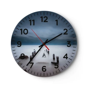 Wandklok - Klok - Peinzend meer - 40x40 cm