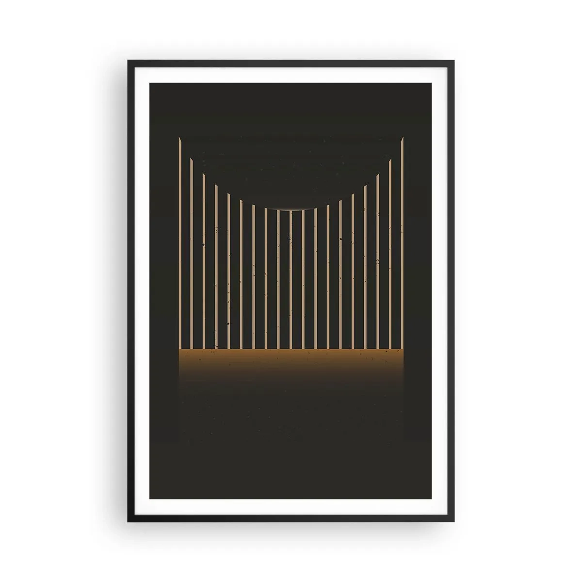 Poster in een zwarte lijst - Verken de duisternis - 70x100 cm