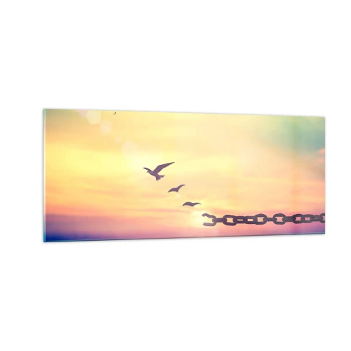 Schilderen op glas - De overwinning van vrijheid - 100x40 cm