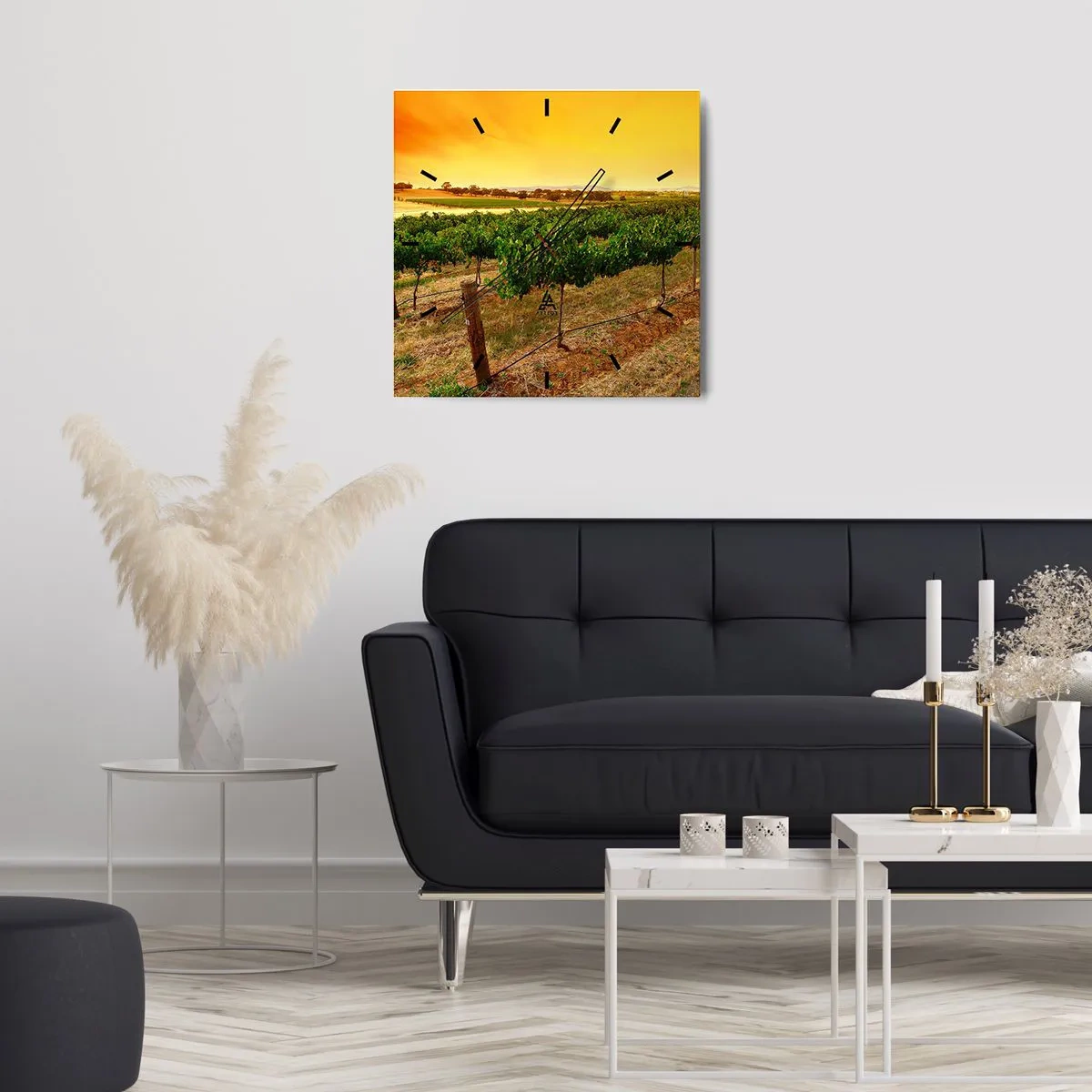 Wandklok - Klok - Neem een ​​drankje van de zon - 30x30 cm