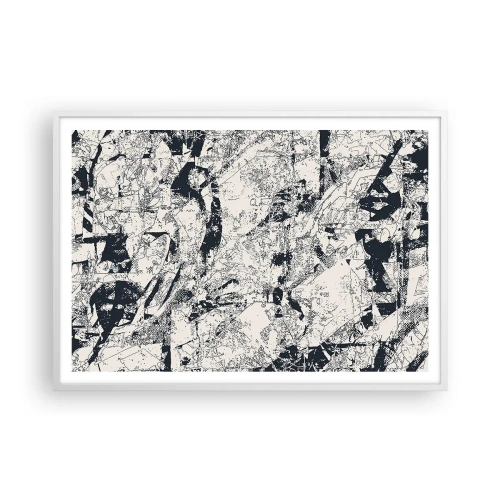 Poster in een witte lijst - Interpenetratie van tegenstellingen - 100x70 cm