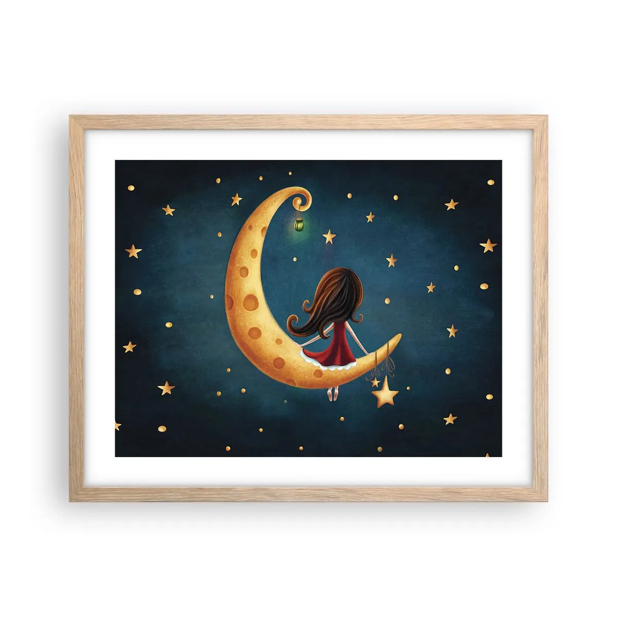 Een poster in een licht eiken lijst - Een keer… - 50x40 cm