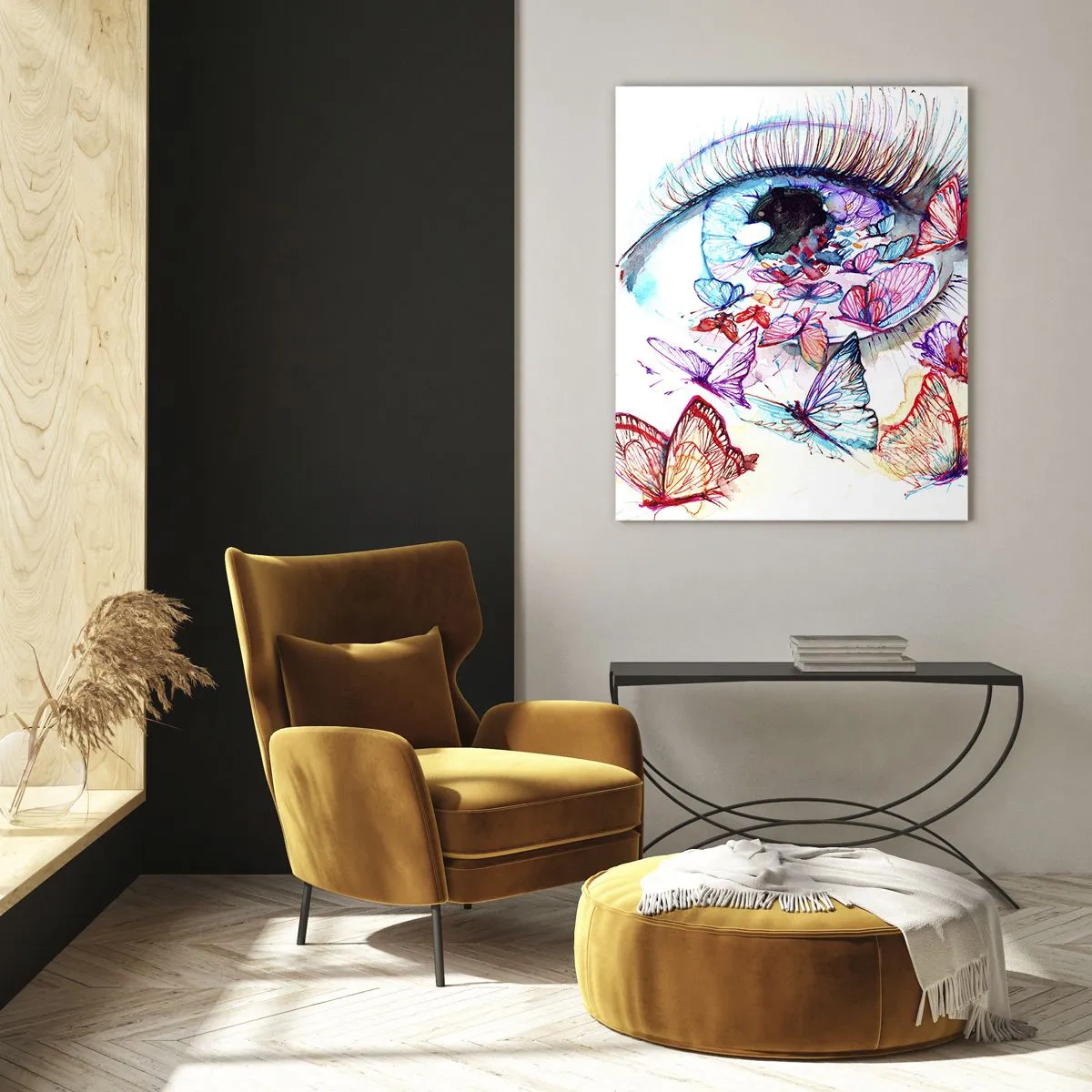 Schilderen op glas - Sprookjesachtige ogen charme - 70x100 cm