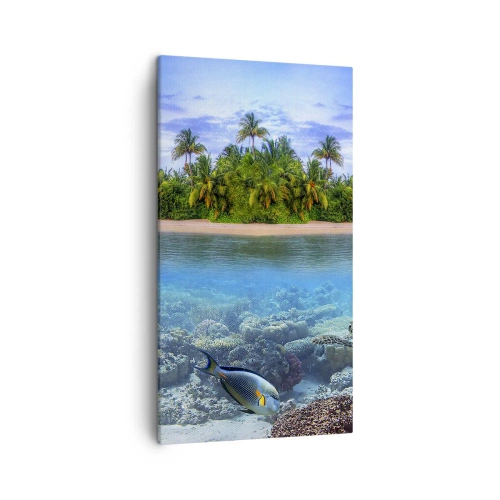 Schilderen op canvas - Hemels eiland nodigt je uit - 45x80 cm