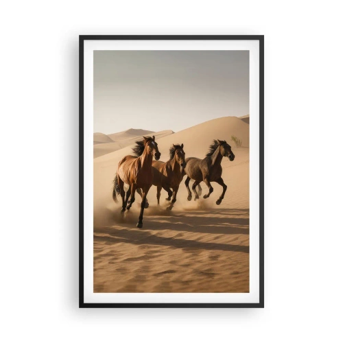 Poster in een zwarte lijst - Vrij als de wind - 61x91 cm