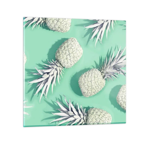 Schilderen op glas - Het gaat goed met munt - 70x70 cm