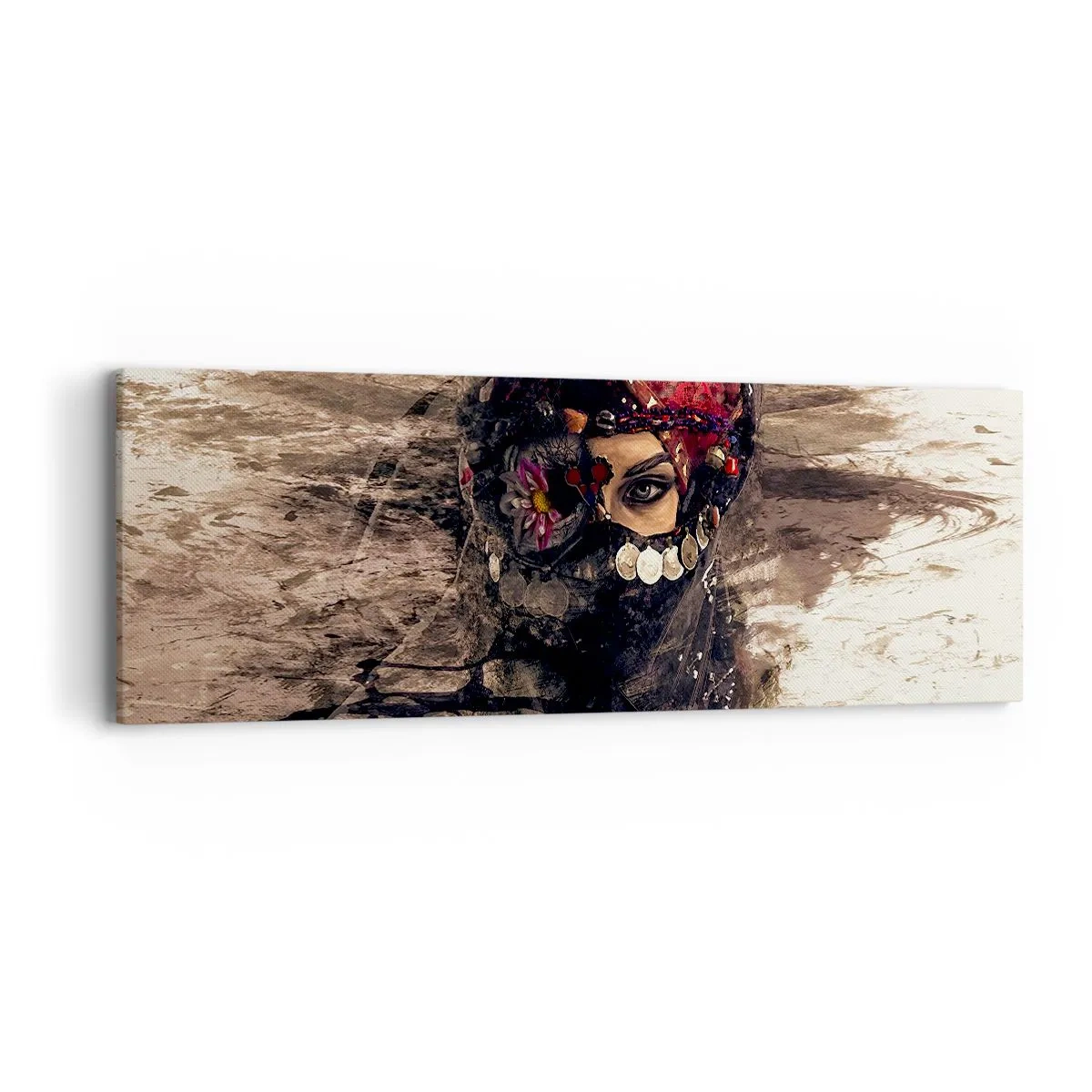 Schilderen op canvas - Op zijn zachtst gezegd verontrustend - 90x30 cm