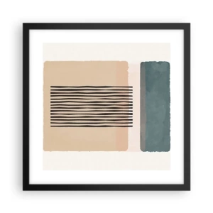 Poster in een zwarte lijst - Alles is oke - 40x40 cm