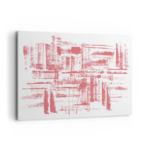 Schilderen op canvas - De rode stad - 100x70 cm