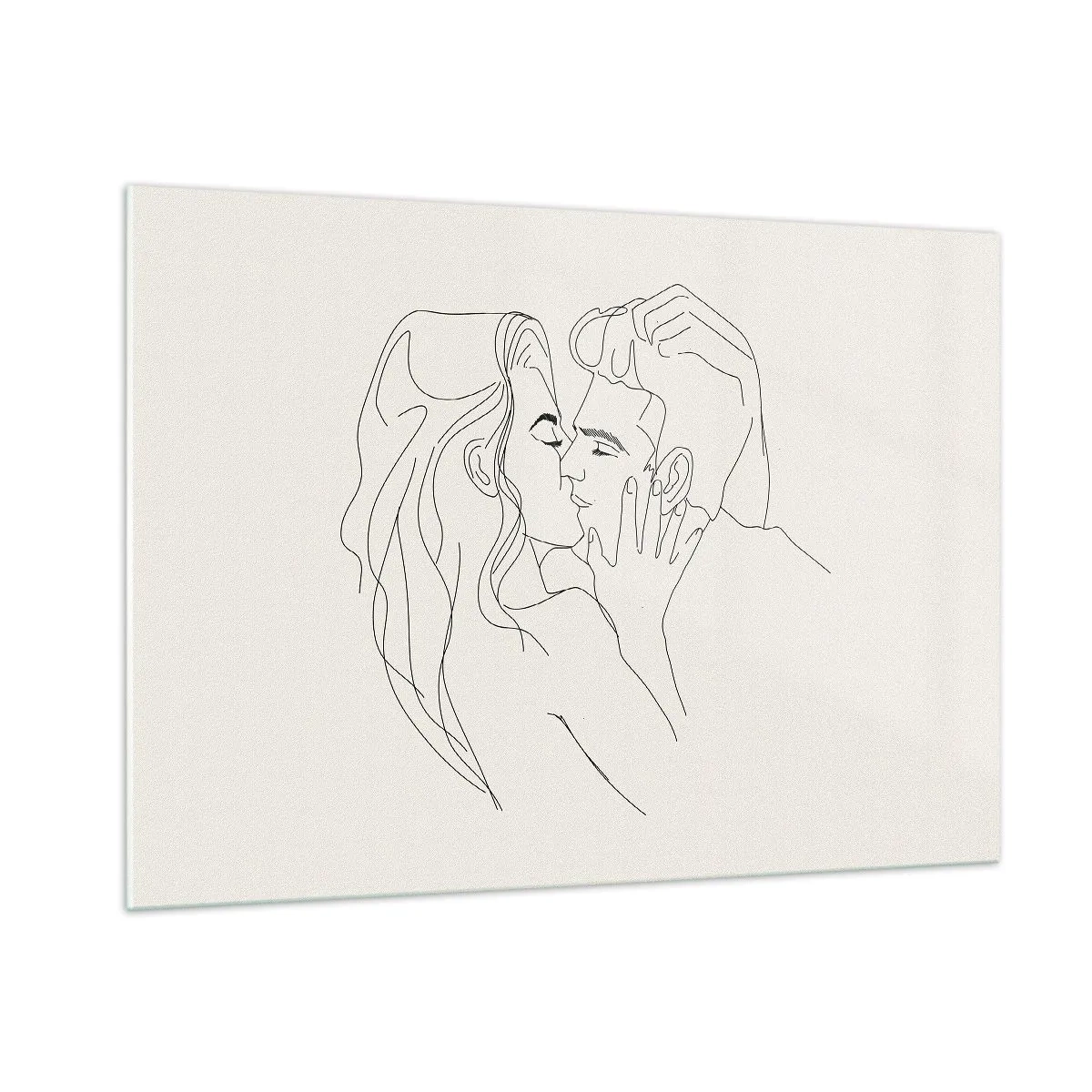 Schilderen op glas - Verstrikt in gevoel - 100x70 cm