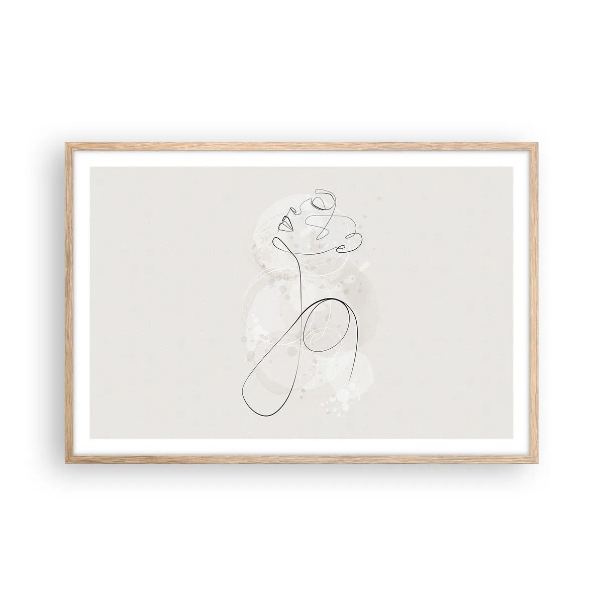 Een poster in een licht eiken lijst - De spiraal van schoonheid - 91x61 cm