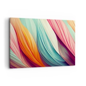 Schilderen op canvas - Regenboog geweven - 100x70 cm