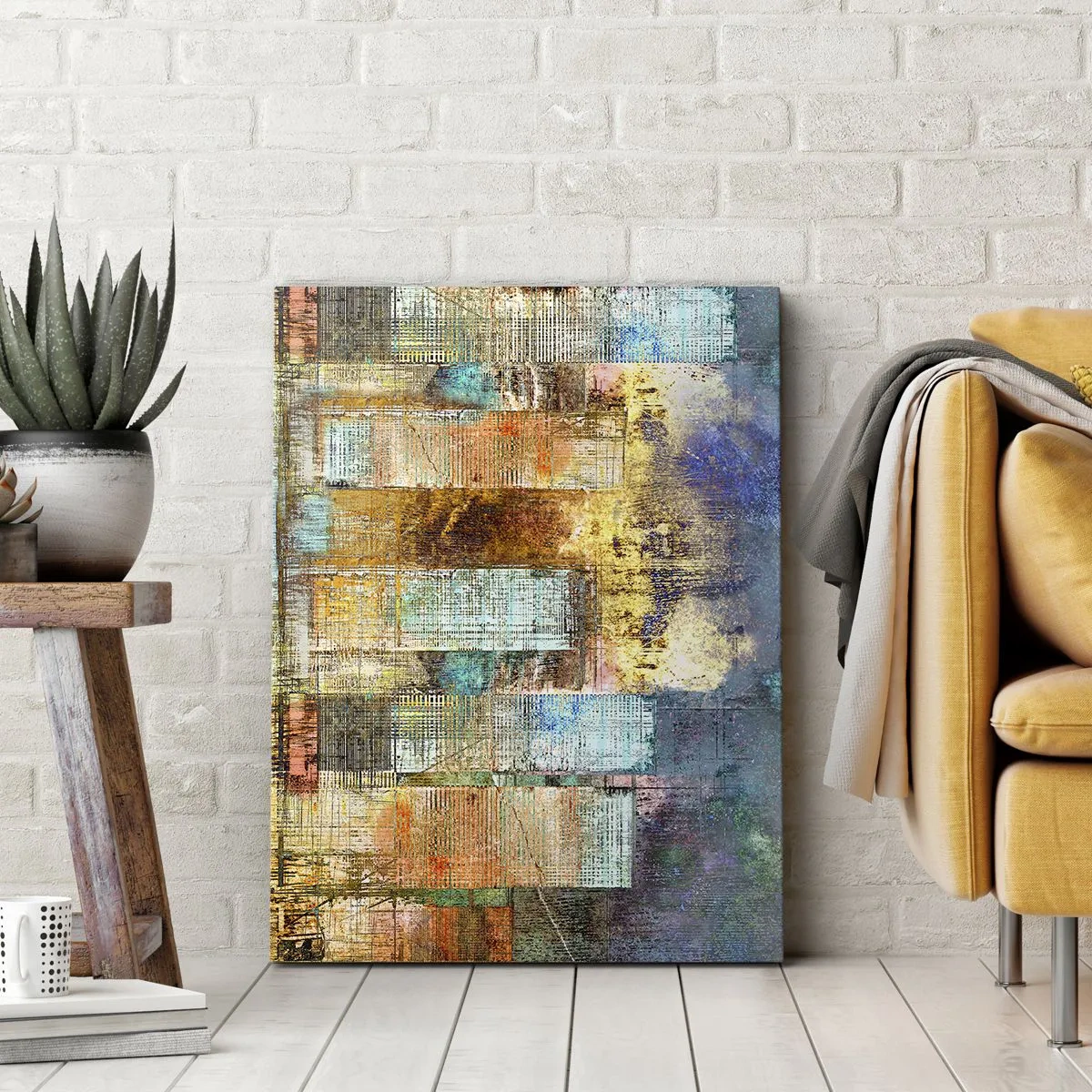 Schilderen op canvas - Een zonnige metropool - 80x120 cm