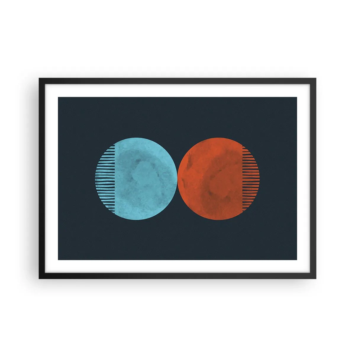 Poster in een zwarte lijst - Alleen geometrie? - 70x50 cm