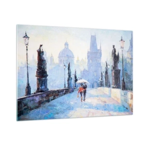 Schilderen op glas - De regen moet ons gecharmeerd hebben - 100x70 cm
