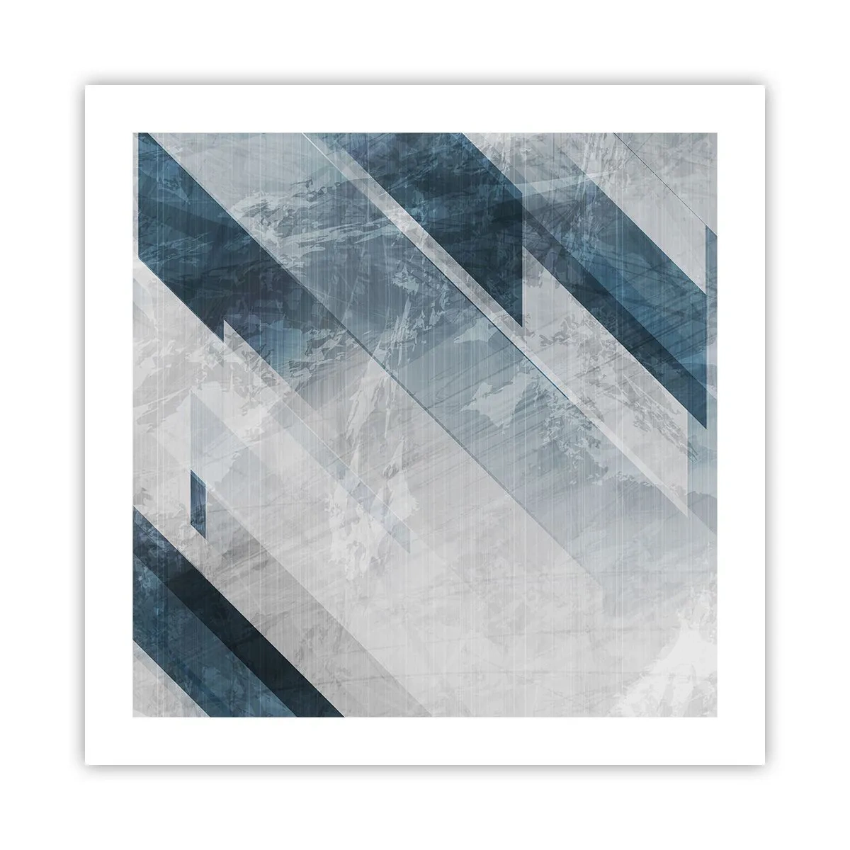 Poster - Ruimtelijke compositie - grijze beweging - 50x50 cm