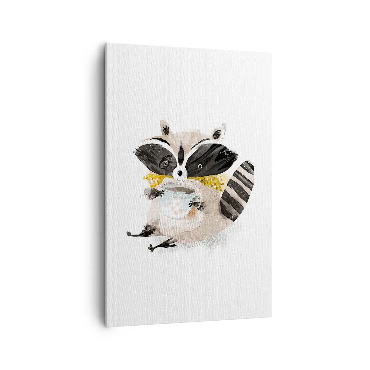 Schilderen op canvas - Mijn vriend de wasbeer - 80x120 cm