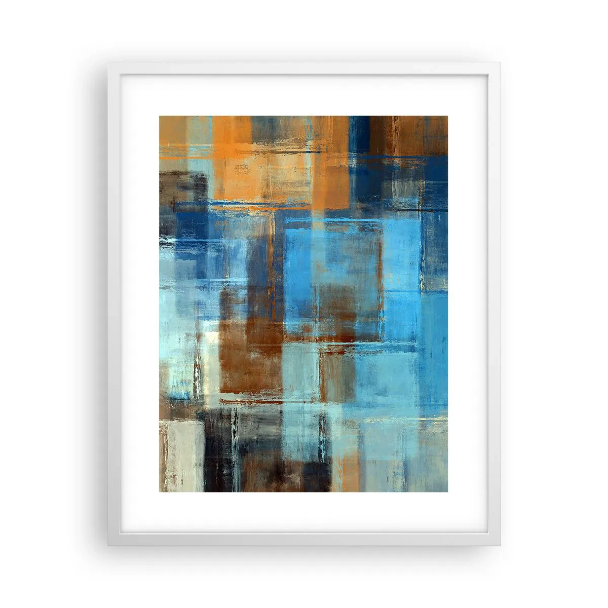 Poster in een witte lijst - Door de blauwe sluier - 40x50 cm