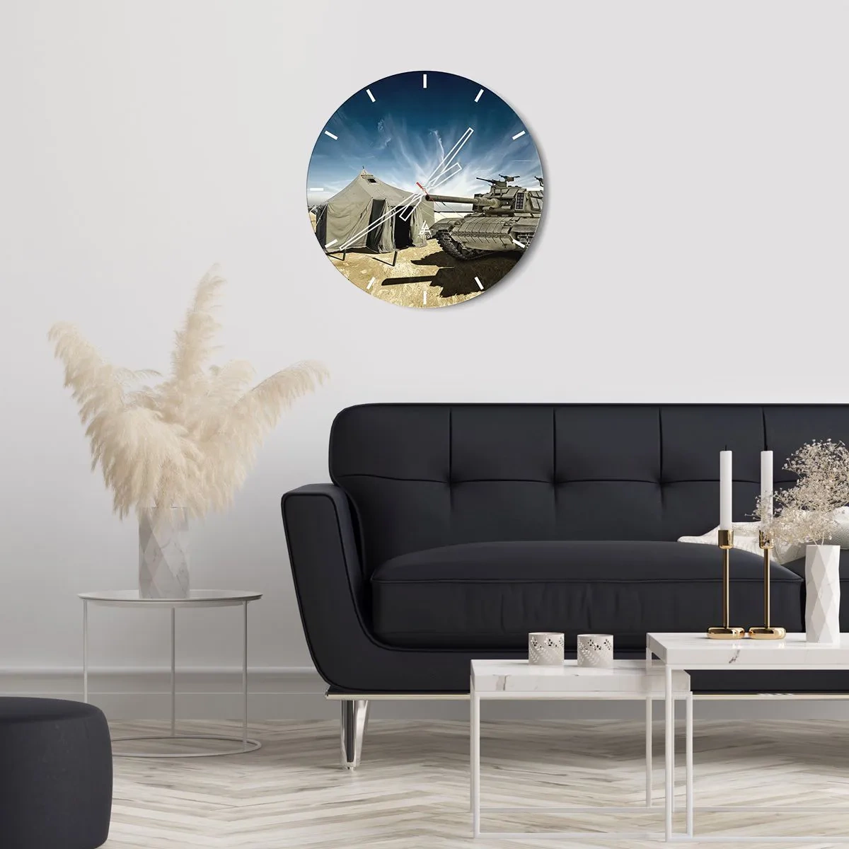 Wandklok - Klok - Een militaire droom - 30x30 cm