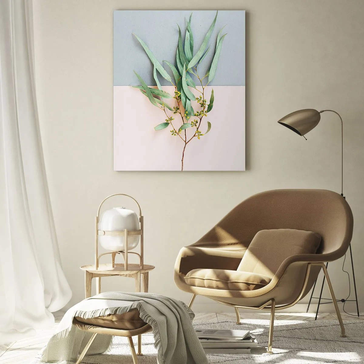 Schilderen op glas - Subtiliteit in pastelkleuren - 50x70 cm