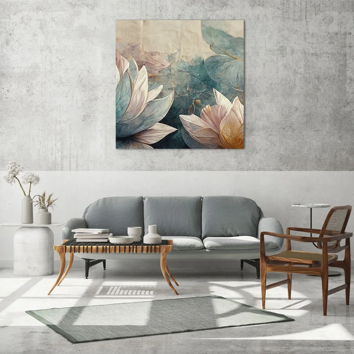 Schilderen op glas - Sterren van het meer - 70x70 cm