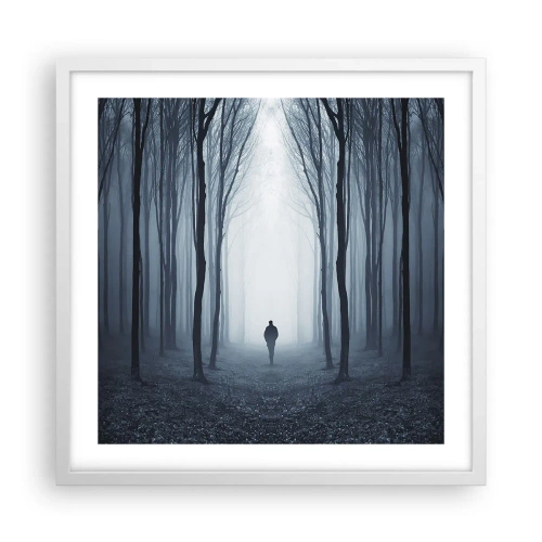 Poster in een witte lijst - En alles is eenvoudig en duidelijk - 50x50 cm