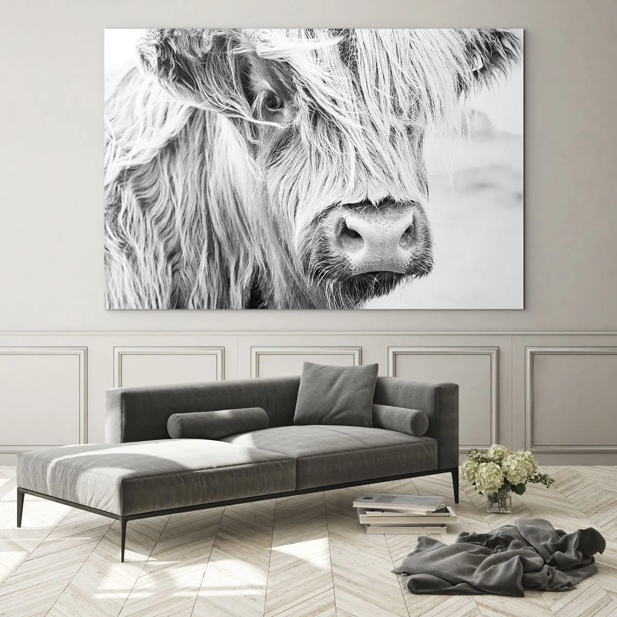 Schilderen op glas - Schotse wildheid - 120x80 cm